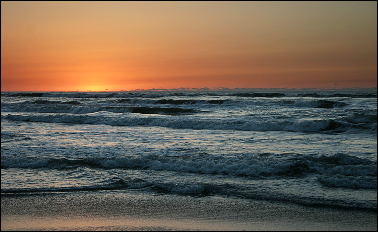 Caspian Sea in Russia - Beautiful sunset 