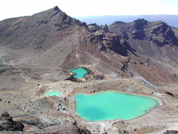 Emerald Lakes in New Zealand - General view