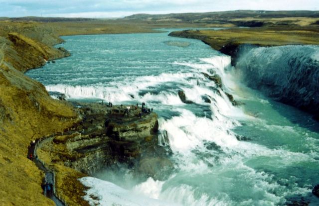 Gullfoss Falls in Iceland - Beautiful view