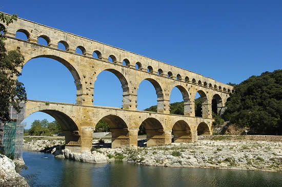 Pont du Gard in France - General view