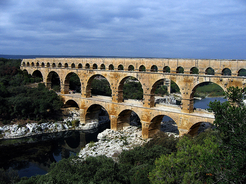 Pont du Gard in France - Lush setting