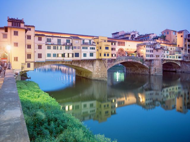 Ponte Vecchio in Florence, Italy - Panoramic scenery