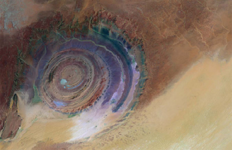 "Eye of the Sahara" in Mauritania - General view