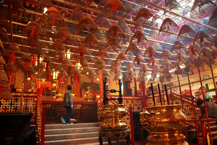 Hong Kong - Man Mo Temple inside view