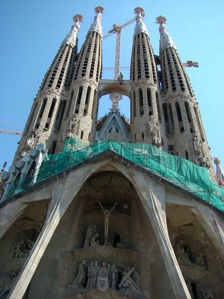 Sagrada Familia in Barcelona, Spain - Front view