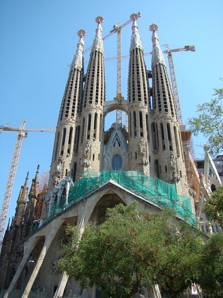 Sagrada Familia in Barcelona, Spain - General view