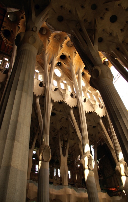 Sagrada Familia in Barcelona, Spain - Interior view