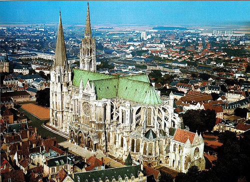 Chartres Cathedral - Aerial view