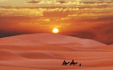 Sahara - Beautiful sunset on Sahara