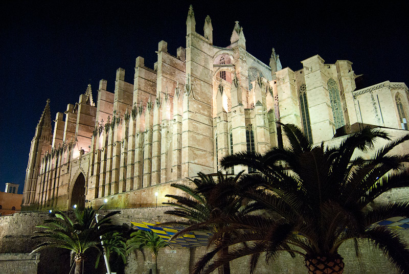 La Seu Palma Cathedral - Cathedral view by night