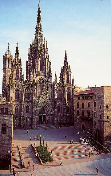 Barcelona Cathedral - Aerial view