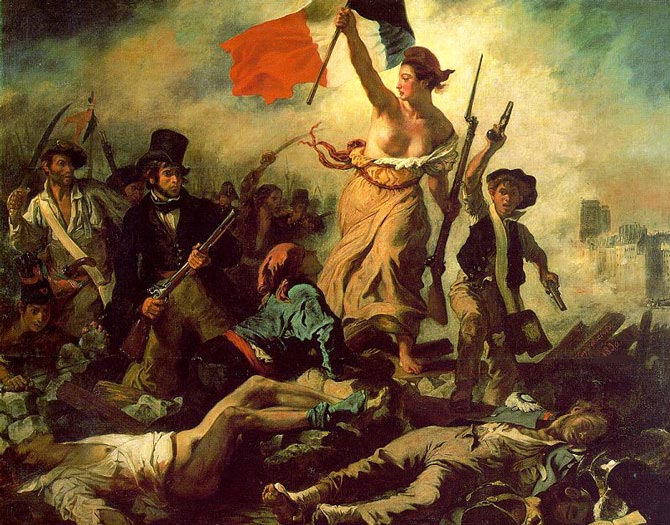 Louvre Museum in Paris, France - Liberty Leading the People by Eugene Delacroix