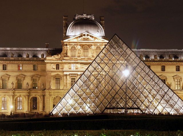 Louvre Museum in Paris, France - Louvre night view