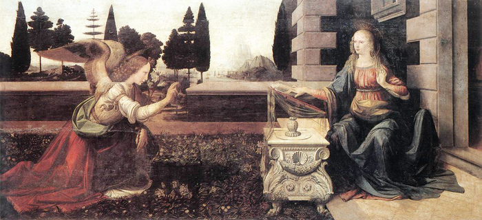 Uffizi Gallery - The Annunciation by Leonardo da Vinci