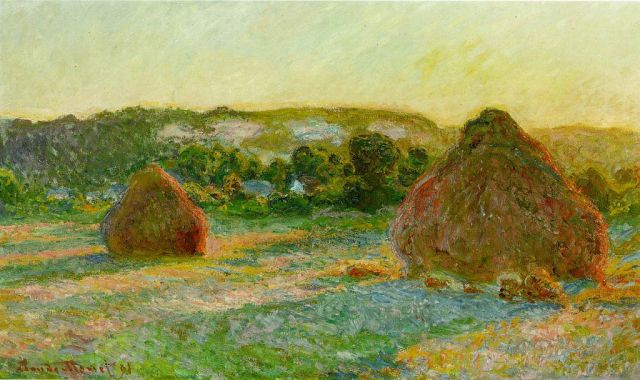 Art Institute of Chicago - Wheatstacks (End of Summer) by Claude Monet