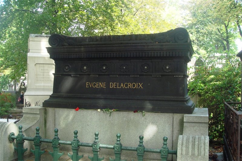 Pere Lachaise Cemetery in Paris, France - Eugène Delacroix grave