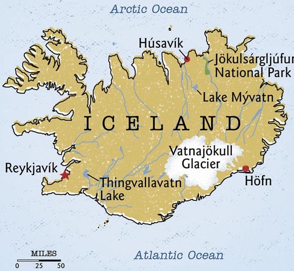 Iceland - Map of Iceland