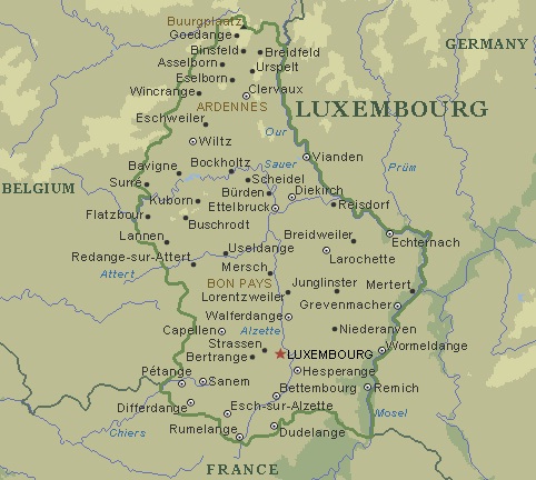 Luxembourg - Luxembourg map