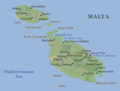 Malta  - Map of Malta