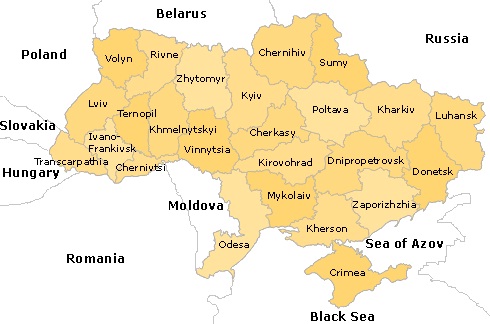 Ukraine - Map of Ukraine