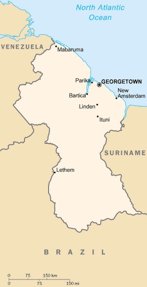 Guyana - Map of Guyana