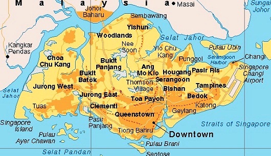 Singapore - Singapore map