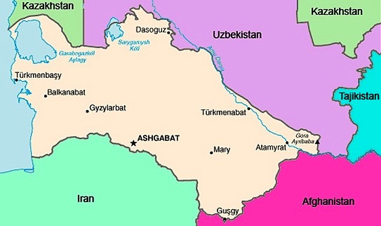 Turkmenistan - Map of Turkmenistan