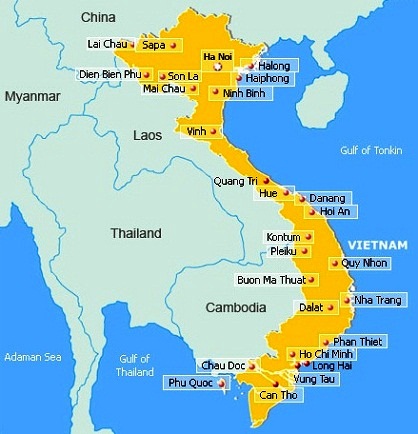 Vietnam - Map of Vietnam