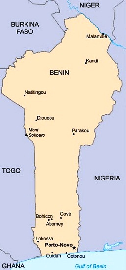 Benin - Map of Benin