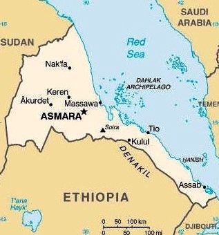 Eritrea - Map of Eritrea