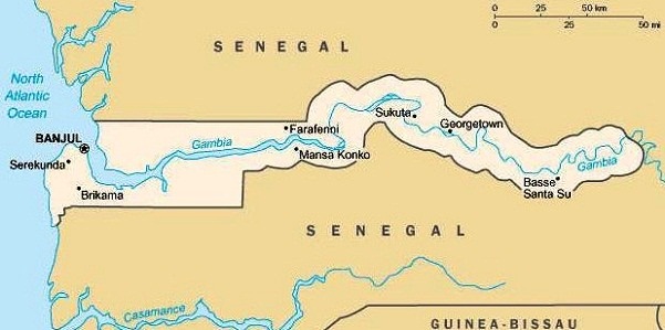 Gambia - Map of Gambia