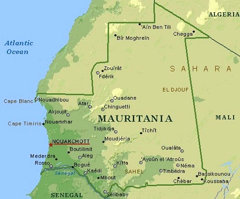 Mauritania - Map of Mauritania