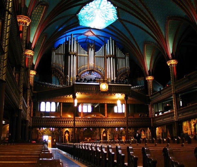 Notre-Dame Basilica of Montreal - Interior view