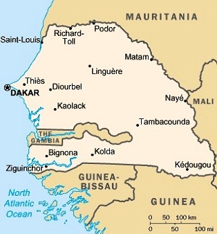 Senegal - Map of Senegal