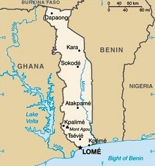 Togo - Map of Togo
