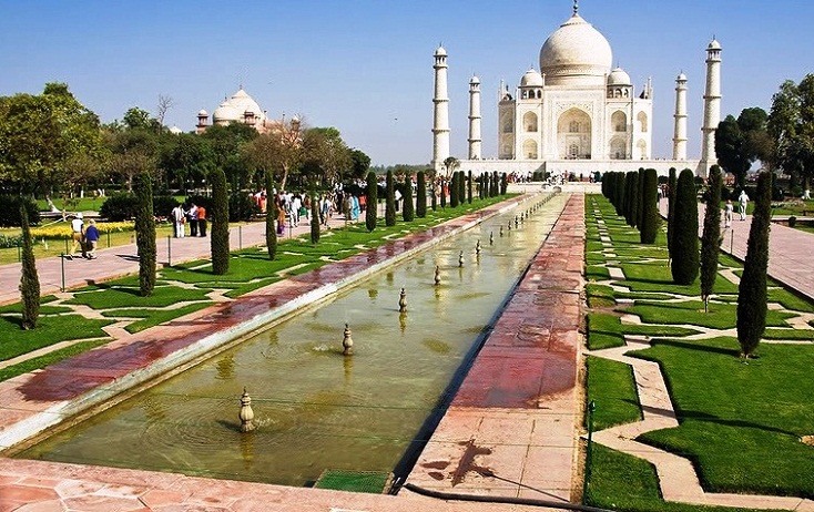 Agra in India - Taj Mahal view