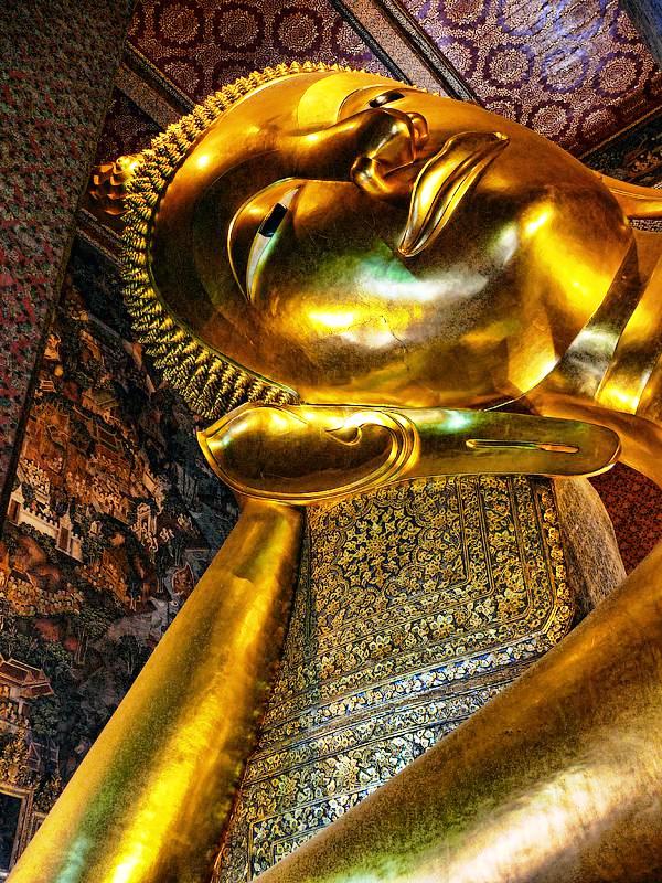 Bangkok in Thailand - Reclining Buddha Temple