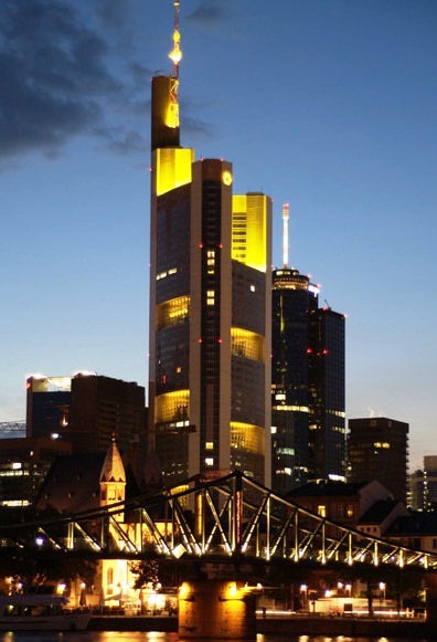 Commertzbank Tower - Night view