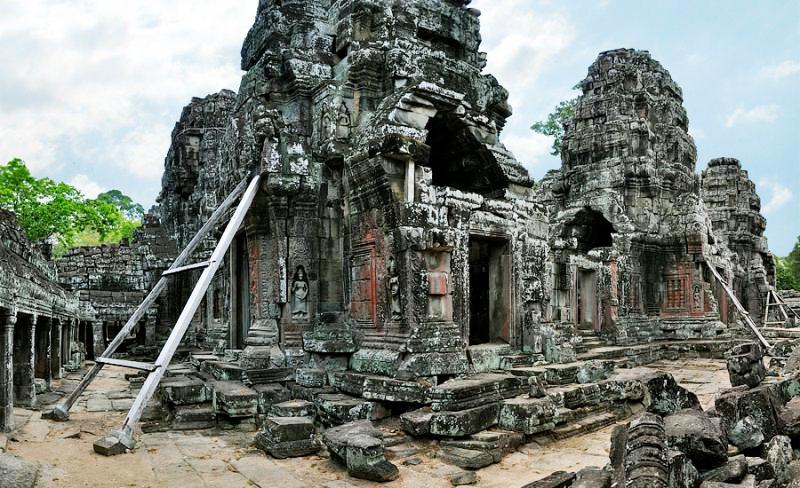 Angkor Wat in Cambodia - Restoration work