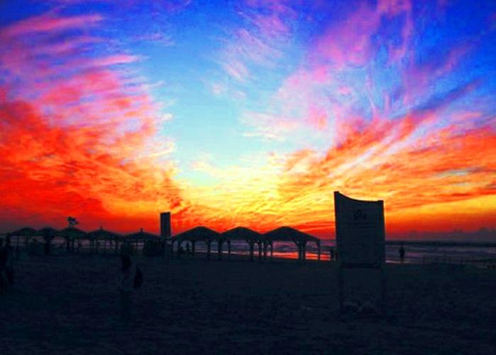Tel Aviv, Israel - Splendid sun set