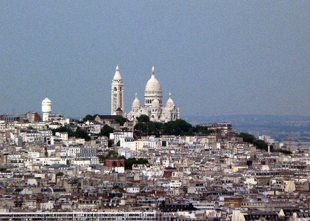 Sacre Coeur and Montmartre - Basilica view from the Eiffel Tower