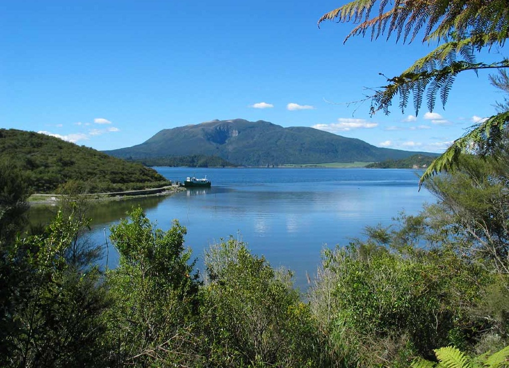The Waimangu Geyser, New Zealand - The Rotomahana Lake