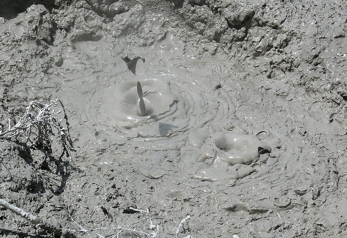  Lady Knox Geyser, New Zealand - Boiling mud