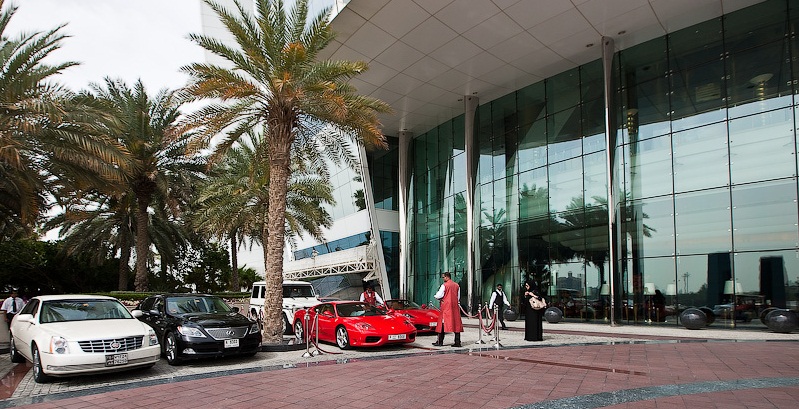 The Burj- al-Arab Hotel, Dubai - Main entrance of the hotel