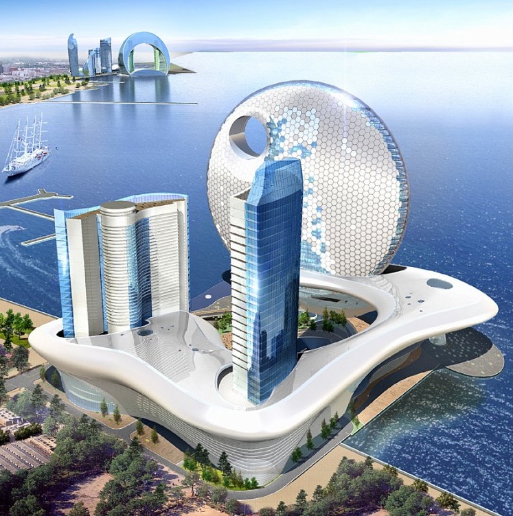 Death Star Hotel, Baku, Azerbaijan - Impressive construction