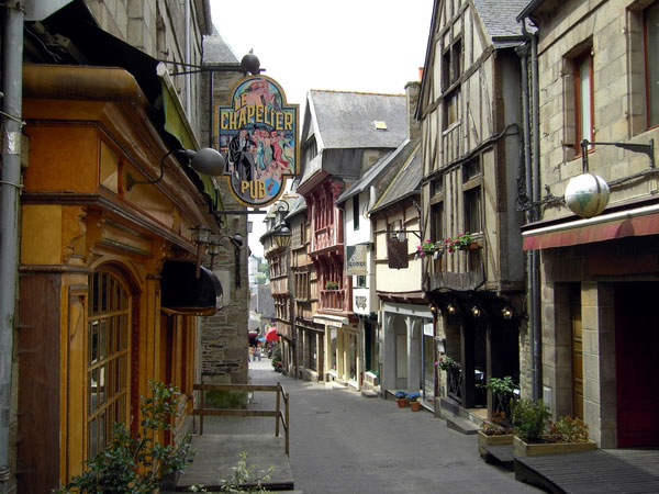 Bretagne - An old city centre in Bretagne