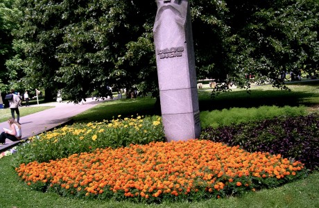 The Verman Garden - The monument to the writer Krisjanis Baronisu