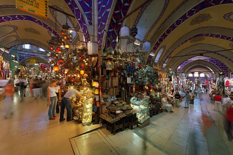 Istanbul in Turkey - Covered Bazaar view