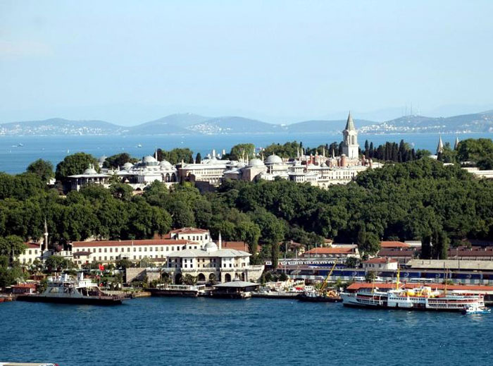 Istanbul in Turkey - Topkapi Palace view