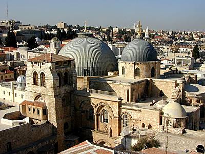 Jerusalem in Israel - Church of the Holy Sepulchre view